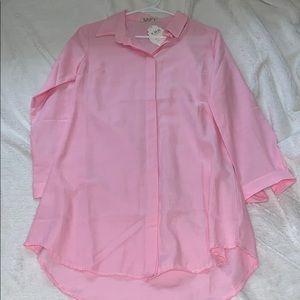 Pink button up shirt